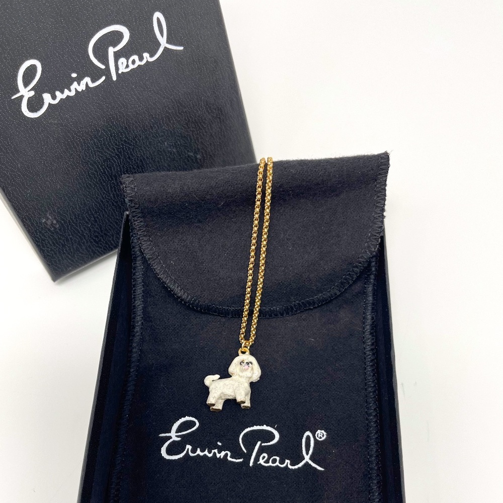 Erwin Pearl Classic Bichon Necklace NIB
